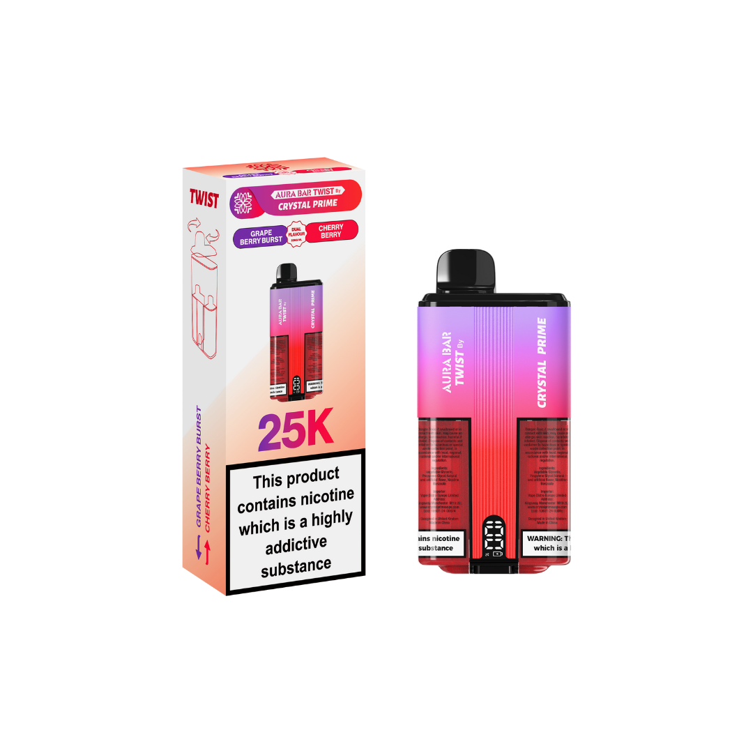 Crystal Prime Twist 25000 By Aura Bar Box of 5