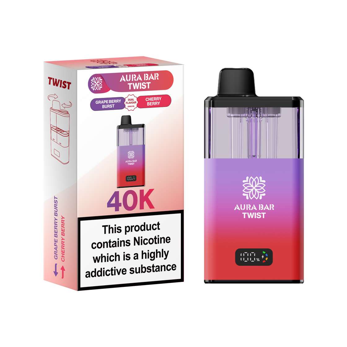 Aura Bar Twist 40K Prefilled Pod Kit