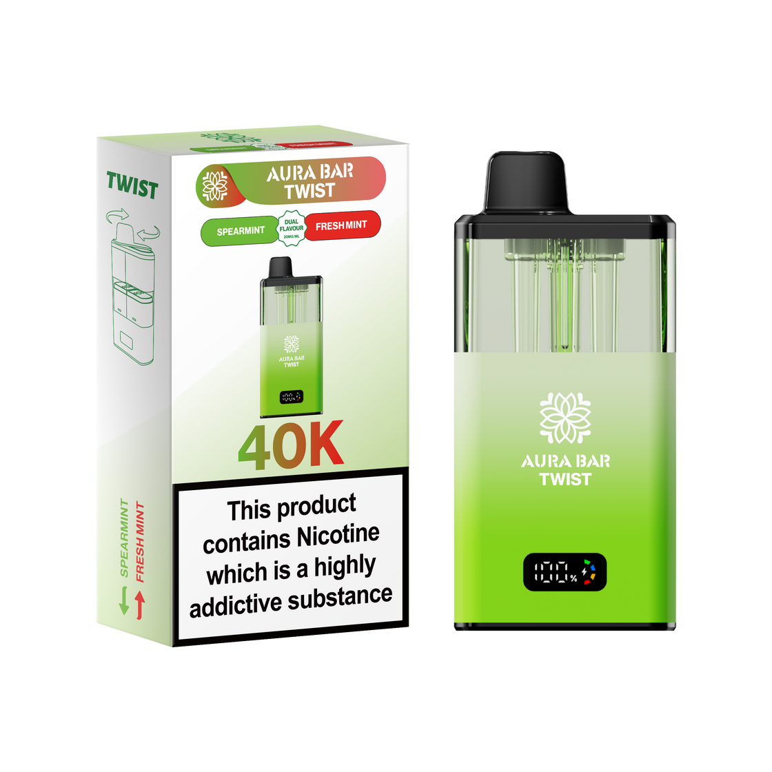Aura Bar Twist 40K Prefilled Pod Kit