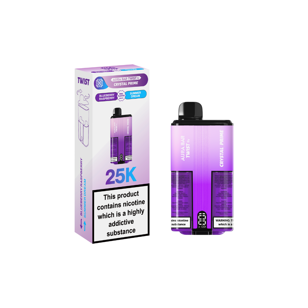 Crystal Prime Twist 25000 By Aura Bar Box of 5