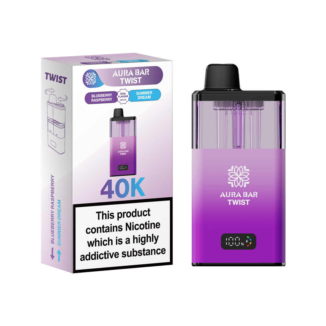 Aura Bar Twist 40K Prefilled Pod Kit