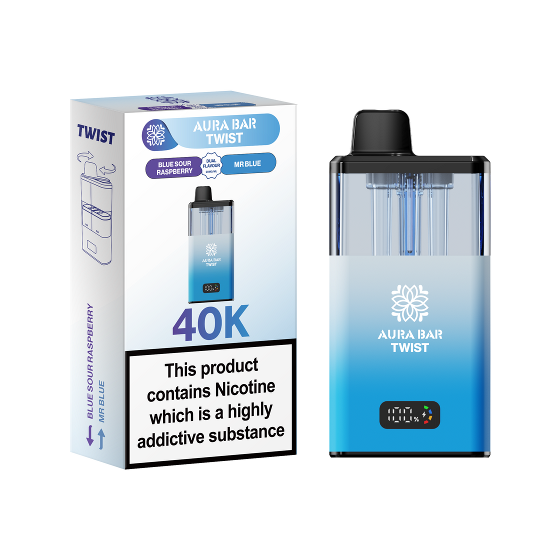 Aura Bar Twist 40K Prefilled Pod Kit
