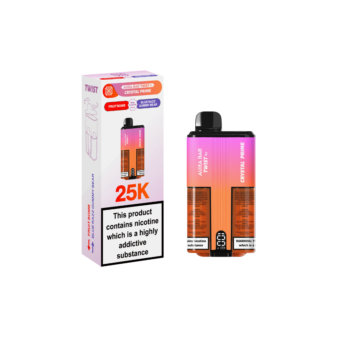 Crystal Prime Twist 25000 By Aura Bar Box of 5