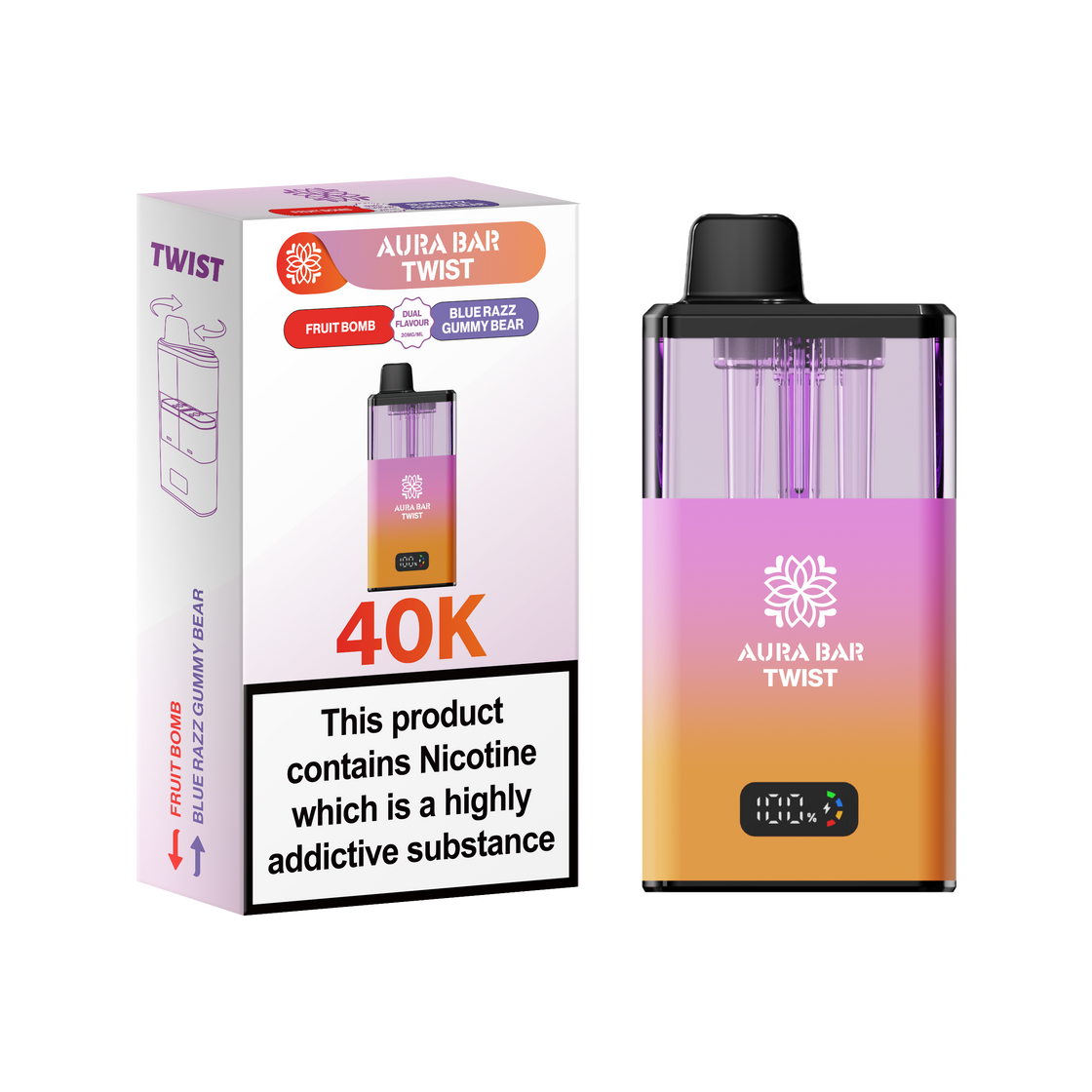 Aura Bar Twist 40K Prefilled Pod Kit