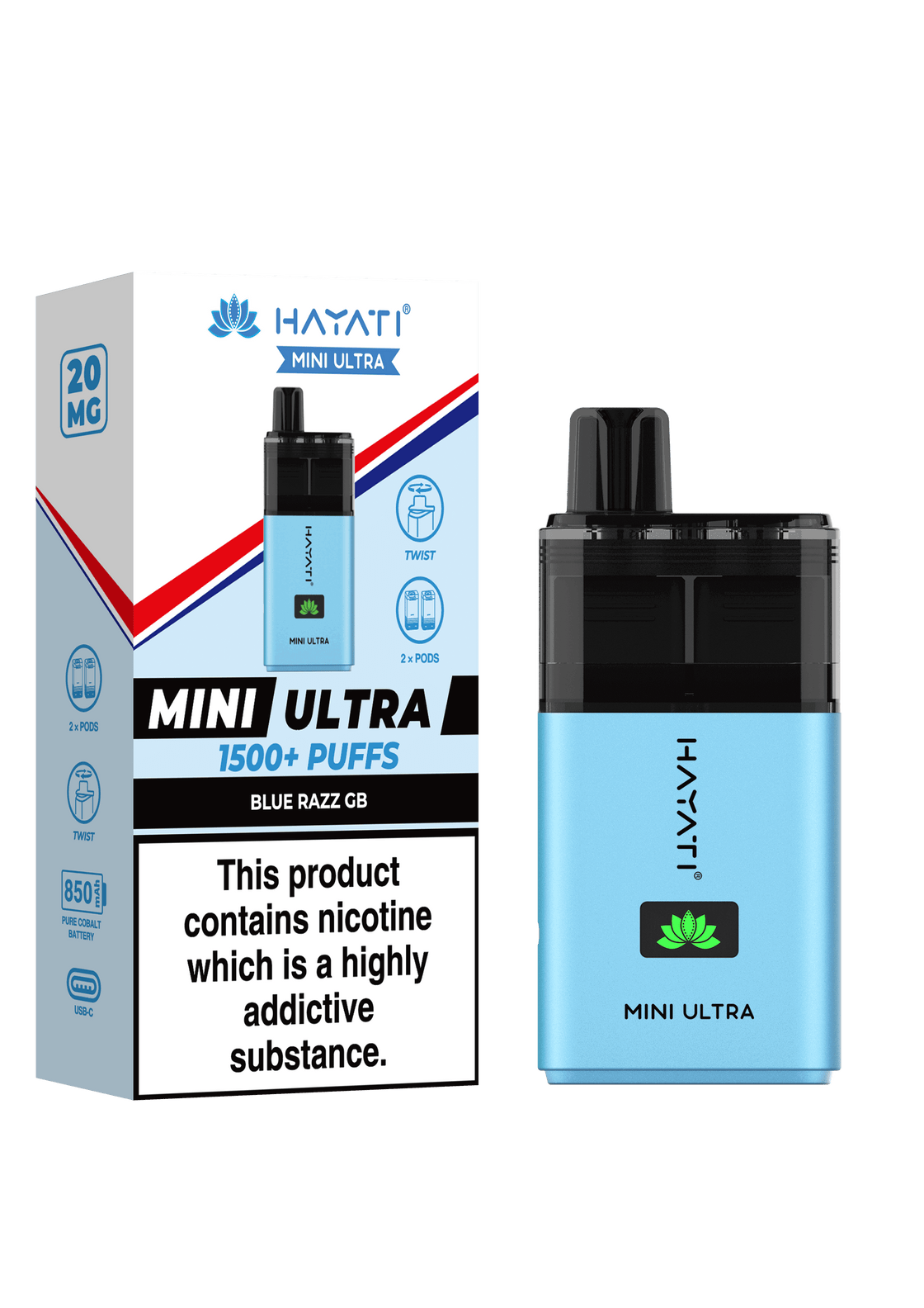 Hayati Mini Ultra 1500 Puffs Disposable Pod (Box of 5)
