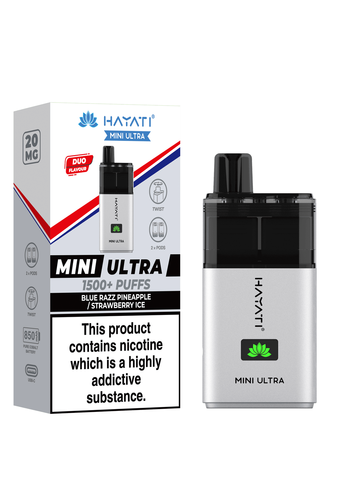 Hayati Mini Ultra 1500 Puffs Disposable Pod