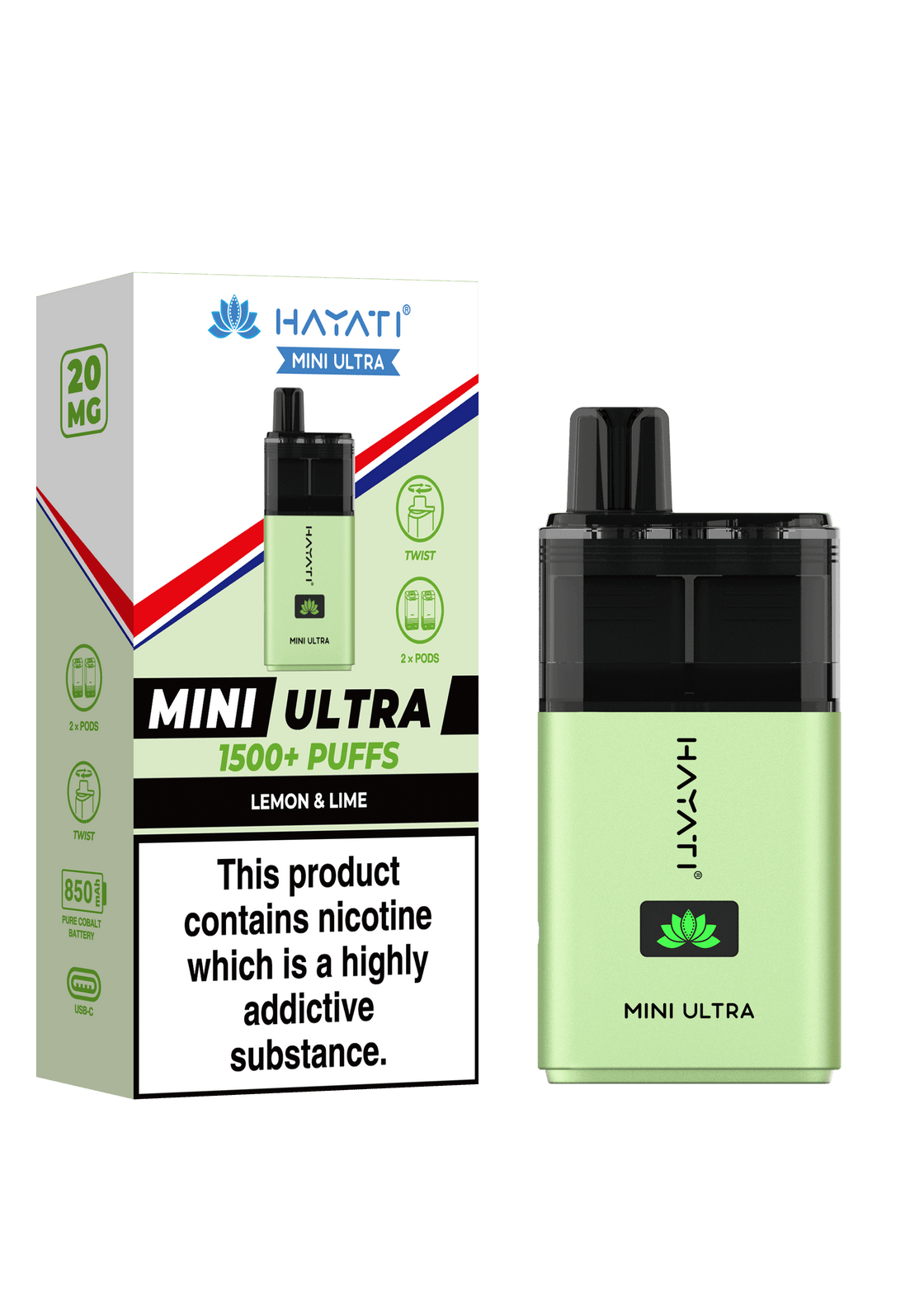 Hayati Mini Ultra 1500 Puffs Disposable Pod (Box of 5)