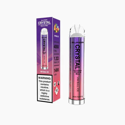 Super Crystal Xtreme Max 4000 Disposable Vape Box of 10