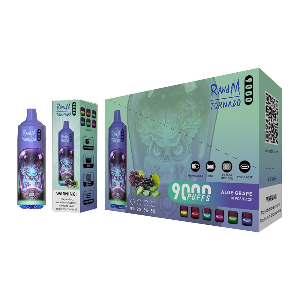 RAndM Tornado 9000 Puffs Disposable Vape (Box of 10)
